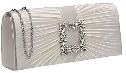 SwankySwans Damen Chloe Clutch, elfenbeinfarben