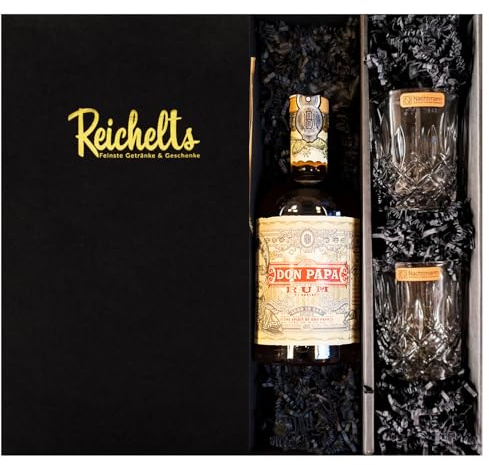 Don Papa Rum 7 Jahre Single Island + 2 x Nachtmann Tumbler als Geschenkset in Präsentbox by Reichelts