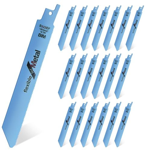 Säbelsägeblätter, 10 Stück 150mm Ersatzsägeblatt Set aus Bi-Metall mit Kobalt, 18TPI Sägeblatter Säbelsäge zum Schneiden von Metall, Holz mit Nägeln, Holz, Kunststoff für schnelle und saubere Schnitte
