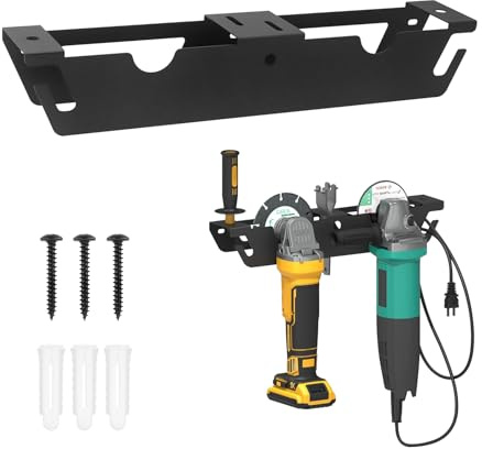 Winkelschleifer Halterung, Wandmontager Elektrowerkzeugorganisator, Winkelschleifer Wandhalterung mit Seilaufhänger und Haken, Schneidemaschine Poliermaschine Fahrer Halterung (1Pcs)