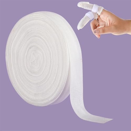 Fascia per dito, 1,5 cm x 20 m, traspirante, a forma di tubo