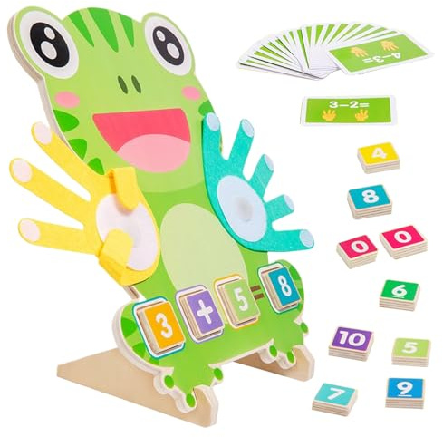 Jeu de soustraction STEM - Jouet éducatif en bois - Jeu d'apprentissage des couleurs pour chambre d'enfant, voyage, anniversaire, Noël, Saint-Nicolas, remplissage de bottes