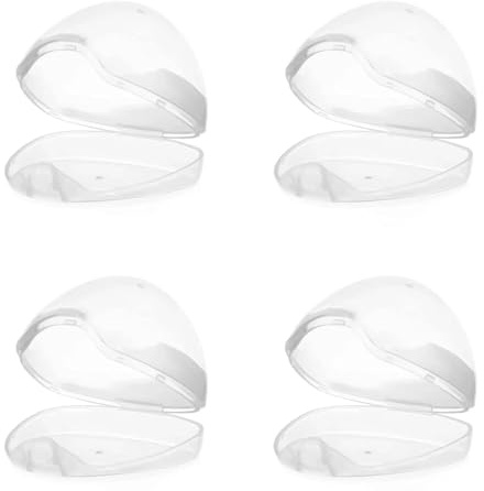 Yesmin 4 Pcs Baby Pacifier Cases - Portable Universal Sterilizing Holder Box for Travel, Car & Home (White)