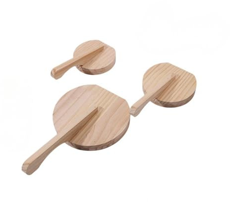 YWPYMX Herramienta Manual de Madera para presionar Masa Tabla para aplanar Masa de Madera Maciza Rodillo de Cocina para Empanadas Fideos repostería 32 * 20 * 9cm