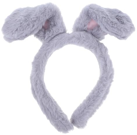 Ciieeo Diadema Diseño Cómodo y Ajustable de Felpa Ligera de Orejas de Conejo Accesorio Divertido para Mujer y Niños para Fiestas y Festivales