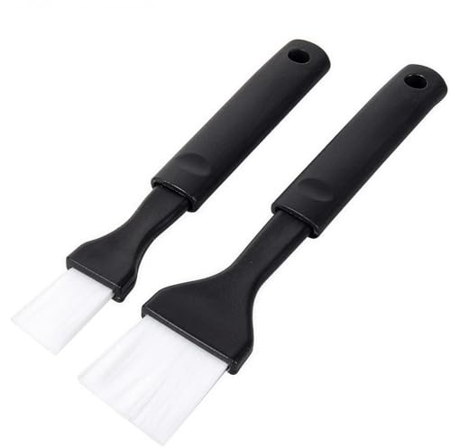 2 Pcs Pastry Brushes,Heat-Resistant Basting Brush,Durable Oil Brush for Cooking,Portable Food Brushes,for Cooking Baking BBQ Glazing Meats Buttering Pastries Home Chefs & BBQ Enthusiasts(Black)
