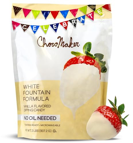 White Vanilla Flavored Fondue Dipping Chocolate Fountain Formula, 2 lb Bag