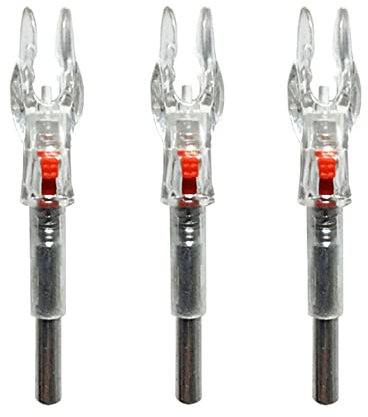 3pcs/ 6pcs Bogenschießen Leuchtnocken Beleuchtete Pfeil Nocken Automatisch Leuchtnocken Licht Arrow Nock Pfeilnocke für ID 4.2mm Carbon Pfeilshafts (Rot, 3 Stück)