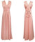 Infinity Robe de Demoiselle d'honneur, avec Bandeau, Taille 42 à 48, Longue, Disponible en Plusieurs Couleurs, 70 Styles différents, Robe de mariée, de soirée, Rose/pêche, 42-48