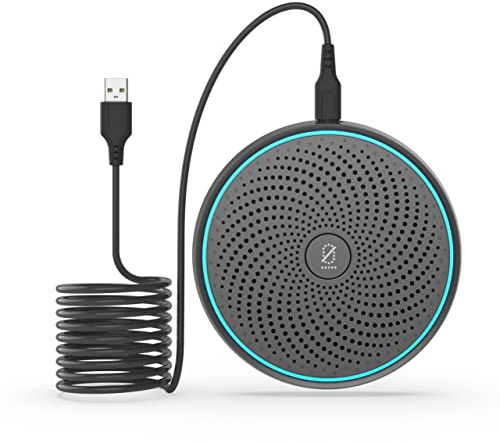 ANSTEN Conference USB Microphone, Omnidirectional Condenser PC Mic Pick Up Voice 10ft,Ideal for Video Conferencing Recording, Skype, Online Class, Court Report, Compatible with Mac OS X Windows