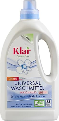 Klar eco Sensitive Universalwaschmittel Waschnuss 750ml, ohne Duft, 16 Waschladungen, für Allergiker, vegan