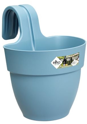 elho Vibia Campana Easy Hanger S 21 - Übertopf für Balkon & Außen - Ø 20.5 x H 26.5 cm - Blau/Vintage Blau