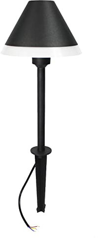 Arnusa LED Gartenleuchte modern 65 cm Außenlampe mit Erdspieß warmweiß Gartenlampe Wegeleuchte Aluminium mit 220V Anschlusskabel