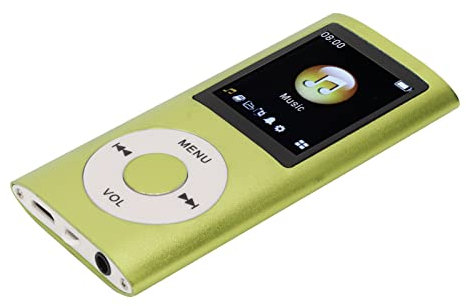 Yctze MP3/MP4 Player, Portable Music Player with Earphone, 1.8 inch HD Screen, Support up to 64GB Memory Card, 8H Playing time, Super Light Metal Shell(Green)
