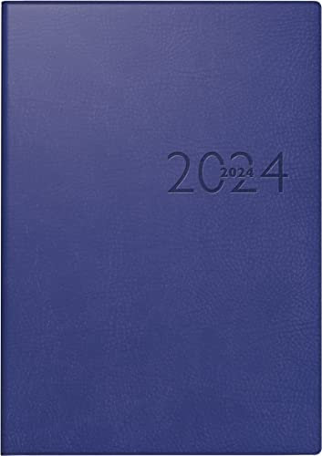 rido/idé Wochenkalender Modell studioplan int. 2024 2 Seiten = 1 Woche Blattgröße 16,8 x 24 cm blau
