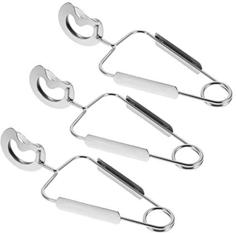 TOPBATHY Pinza per Lumache Pinza per Alimenti in Acciaio 3 Pezzi Manico Ergonomico Resistente al Calore per Servire Crostacei Frutta Molluschi Cucina Domestica