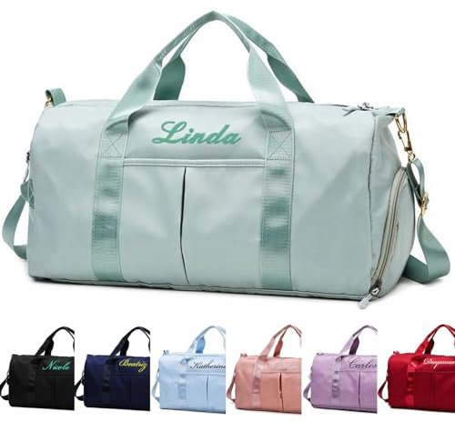 Bolsa Personalizada de Deporte y Baile, Bolsa de Fin de Semana con Nombre y Logo Bordado, Bolsa de Viaje para Mujeres y Niñas