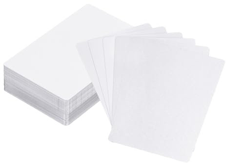 QUARKZMAN 100 Stück Metall Visitenkarten-Rohlinge, 86 x 54 x 0,22 mm eloxierte Aluminiumplatten, vielseitige Blanko-Karten für Lasergravur DIY Metallkarten, Weiß/Silber