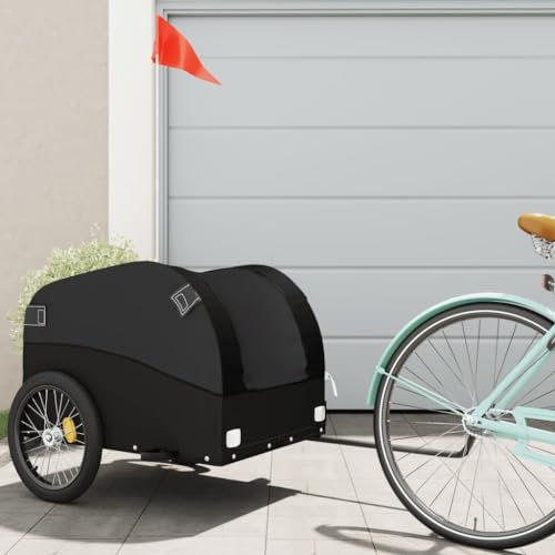 ShGaxin Cykel Last Trailer Järn Svart 45 kg, Cykel Trailer Hund Lastcykel Trailer - 94129