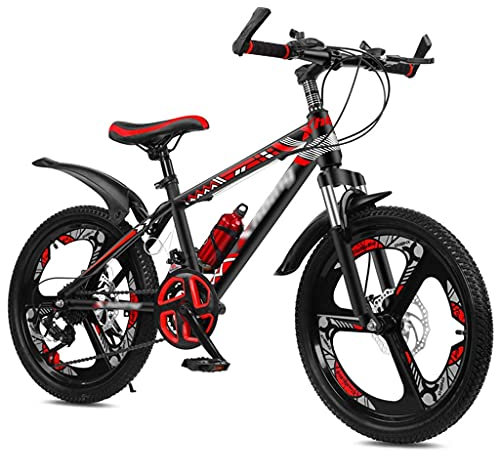 UJKDDDCC Jungenfahrräder im Alter von 8–12 Jahren, Mountainbikes, vollgefedert, 20, 22, 24 Zoll, Kinderfahrräder, 21 Fahrräder mit variablem Geschwindigkeitssystem, mit Mountainbike-Reifen,