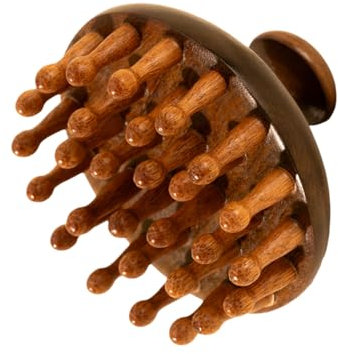 Kopfhaut Massagebürste Holz,Sonwaha Premium Kopfmassage Bürste Shampoo Bürste,Nass Trocken,Scalp Massager für Reduziert Schuppen und Stimulieren das Haarwachstum