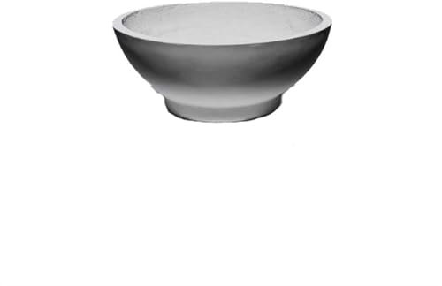 Grand pot de fleurs rond en ciment pour argile hydroponique bonsaï en forme de bol en céramique Gris