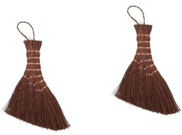 PACKOVE 2 Pezzi Pennello Per Vassoio Da Tè Spazzola Per La Pulizia Macchia Pennello Per Teiera Spazzola Da Piatto Scopa Spazzole Per La Pulizia Delle Pentole Marrone Palma Naturale