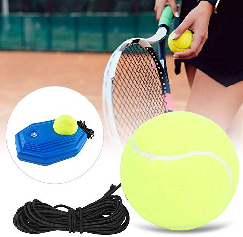 Dilwe Ball de Tennis élastique Set des Balles D'entraînement Lobables pour Les Femmes et Les Débutants avec Un élastique et Une Corde pour L'entraînement Sportif à la Maison