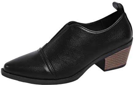 Pumps dam breda fötter skor – eleganta klackskor små med klack bröllopsskor sommar dansskor bekväma halvskor damskor traditionella skor högklackar för remmar Dirndl, Schwarz2, 42 EU