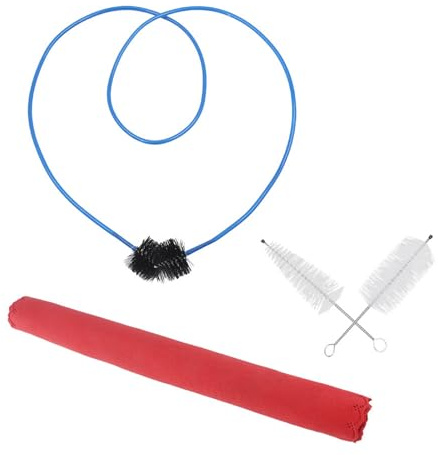 Kit per la pulizia della tromba Set di spazzole per bocchino Valvole a spazzola per la pulizia del serpente flessibile Accessori per il panno di pulizia Tromba