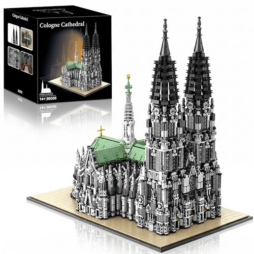 Mocbuiie Kölner Dom Klemmbausteine Architektur - 8614 Teile Deutsche Modular Building, Gotisches Gebäude Sammlerstück, Geschenk, Souvenirs für Erwachsene (Inklusive Originalverpackung)