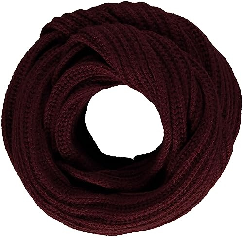 Giorgio Rimaldi tubformad halsduk för kvinnor och män – 35 x 50 cm – stickad halsduk – vanlig färgad vinterhalsduk – varm och mjuk – mun näsa halsduk rund