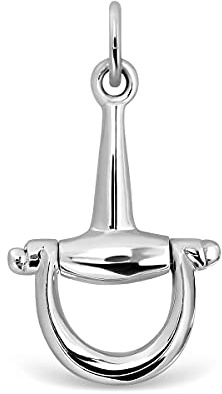 WithLoveSilver - Colgante ecuestre de plata de ley 925, diseño de estribo