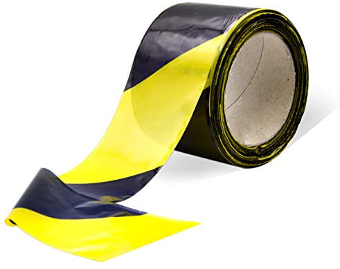 Signalband för avgränsning av zoner, Signage Beacon, säkerhet och varning 200 m Signal Tape - Offyuria (1 band, gul/svart)