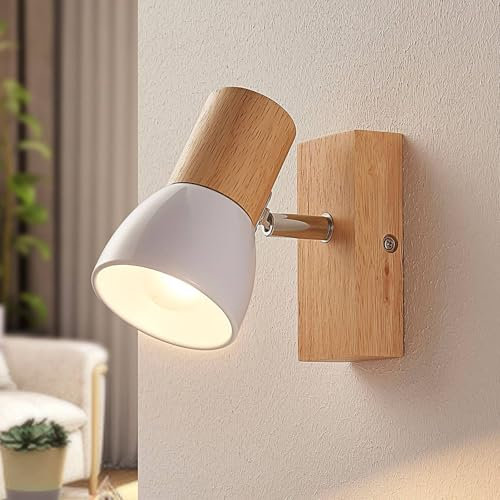 Lindby Applique dimmerabile (Scandinavo) colore Marrone, in Legno ad es. Soggiorno & Sala da pranzo applique