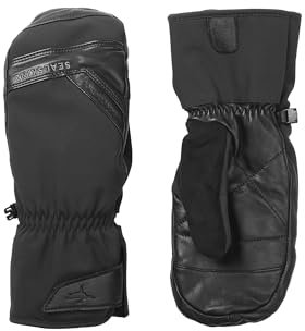 SEALSKINZ Swaffham Herren-Fingerhandschuhe, wasserdicht, extrem kaltes Wetter, isoliert, mit Fusionskontrolle, Schwarz, M