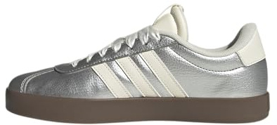 Adidas Damen Vl Court 3.0 Sneaker, Silber Metallic (Off White Gum), 40 EU