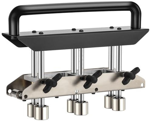 3-Station Edge Roller Bender, 0-90° Adjustable Bending Angle, Large Radius Metal Bender Tool for 5/8–4 (16-102 mm) Bends in 22-29 Gauge Steel