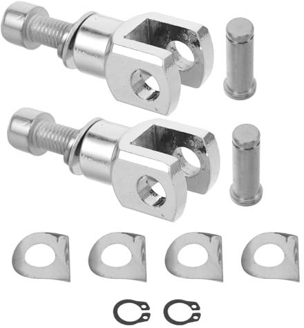 Mikinona Support de Fixation Repose-pieds Moto en Alliage D'aluminium 34 Mm pour Passager, Montage Facile et Résistant pour Accessoires Moto Argenté