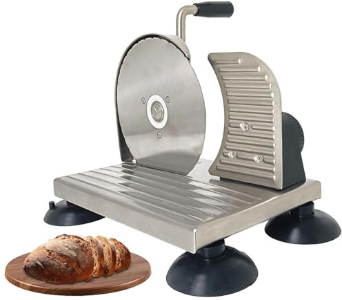 Manuell Brödskärare För Hemmagjord Surdeg, Justerbar Tjocklek Med Metallstyrning, Handvev Brödskärmaskin Med Skallinjer, Sugbas Och Skarpt Blad