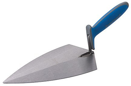 Loops 280mm x 150mm Brick Laying Trowel – Mortar/Cement Applicator Tool – Heel & Toe Tapered Point | Bricklaying Stonework Paving/Breeze Block & Stone Brick Wall