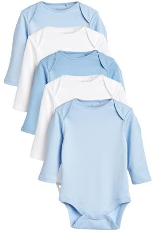 NEXT Bébé garçon Lot de 5 bodies à manches longues bébé Bleu 3 Mois