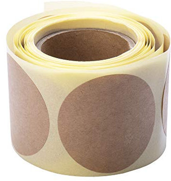 MD Labels Kraft Etiketten Rund FI 47mm – 100 Stück – Selbstklebend, Natur Braun, Blanko Aufkleber für Geschenke, DIY, Küche, Hochzeit, Deko & Organisation