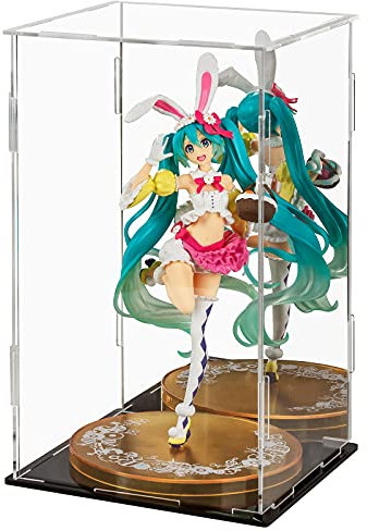Lilezbox Vitrine aus Acryl, durchsichtige Vitrine mit Spiegel(15x15x25 cm