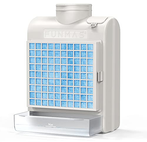 FUNMAS 3-in-1 Indoor Dryer Vent, Stainless Steel Screen Filter, Polyester Filter and Water Drawer System, Upgrade Safety Vent Flap, with 4 Pieces Polyester Filters, For Electric Clothes Dryers