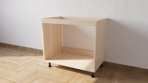 Alfredo Calandrelli Mueble para fregadero empotrado sin puertas, color roble, medidas 90 x 55 x 72, grosor 18 mm
