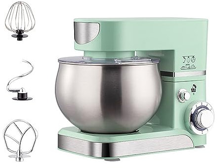 Robot Batidora Amasadora Repostería Capacidad De 5,5 L Robot De Cocina 6 Velocidades Con Ajuste De Pulso Incluye Gancho Para Masa, Látigo De Alambre Y Batidor Para Pasteles, Pan, Postres 1200W ( Color