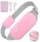 JIZZU Cuscinetto Riscaldante Mestruale Portatile, 3 Livelli di Calore, 6 Modalità di Massaggio Fascia Riscaldante Dolori Mestruali con Batteria Ricaricabile da 5000 mAh (Rosa)