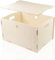 clipfritz - Holzbox mit Deckel (Unlackiert ca.40x30x23cm) Aufbewahrungsbox groß aus Holz - Boxen/Kisten zur Aufbewahrung von Spielzeug, Bücher, Fotos, Spielsachen - Spielzeugkiste/Holzkiste stapelbar