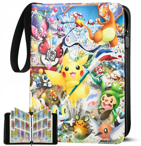 Álbum de recortes para tarjetas, 50 páginas, 900 tarjetas de capacidad, PU impermeable, álbum de tarjetas coleccionables, carpeta portátil, carpeta de tarjetas, cuaderno de 9 bolsillos, colección de